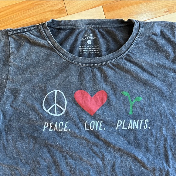 In The Soulshine T-Shirt “I love plants” Size Small - Picture 6 of 6